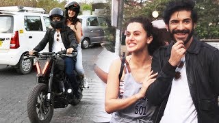 Harshvardhan Kapoor With Taapsee Pannu Riding Bike  Bhavesh Joshi Promotion [upl. by Eiromem562]