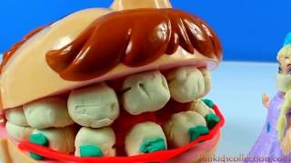 Dentist Amy Jo Helps Doctor Drill n Fill Play Doh Cavities  Gross Playdough Teeth [upl. by Aslam130]