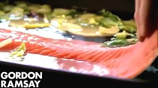 Salmon Salad Nicoise Part 1  Gordon Ramsay [upl. by Naillimxam305]