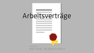 Arbeitsverträge [upl. by Animrac]