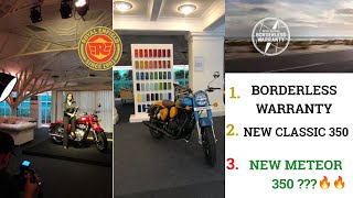 Exclusive Royal Enfield Classic 350 amp Meteor 350 Reveal  Borderless warranty  🔥🔥🔥 Vlog No 609 [upl. by Aiuqes]