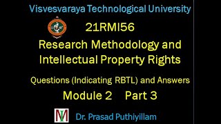 VTU 21RMI56 Research Methodology amp IPR Question amp Answer Module 2 Part 3 [upl. by Elbon]