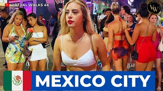 Mexico City 🇲🇽 Mexico Walking Tour 2024  Mexico City Nightlife [upl. by Eihctir296]