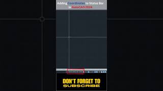 Adding Coordinates to Status Bar in AutoCAD 2024 autocadtips autocad2024 autocadtutorial [upl. by Arved]