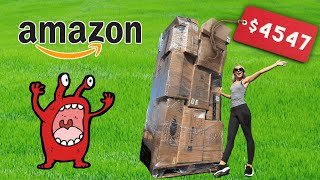 We Bought A MONSTER Amazon Returns Pallet For 600  Unboxing 4500 In MYSTERY Items [upl. by Maya]