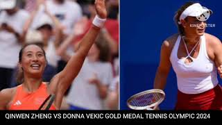 zheng vs vekic  qinwen zheng vs donna vekic  China vs Croatia tennis final Olympic [upl. by Maury]