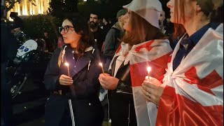 Protests in Georgia Georgians Fight Against Russian Influence [upl. by Allsopp]