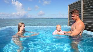 Baby Swim Lessons in the Maldives Getting Comfortable in Water [upl. by Jaymie]