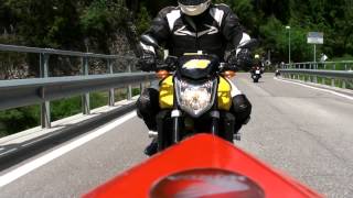 Yamaha FZ1 N vs Honda CB1000R Dolomity ItalyMP4 [upl. by Hines]