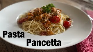 Pasta Sauce  Pancetta amp Cherry Tomatoes  Delicious And Easy Recipe [upl. by Ydnir]