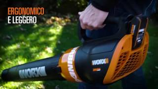 WORX WG546E Soffiatore a batteria 20V  ITALIANO  wwwworxcom [upl. by Bentlee]