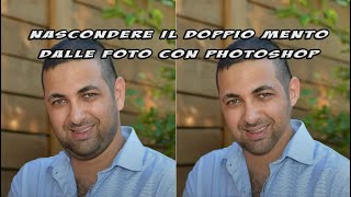 Come nascondere il doppio mento nelle foto con Photoshop [upl. by Bryna]