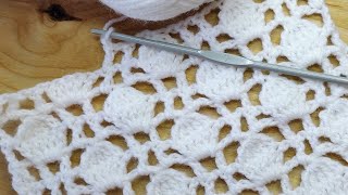 Beautiful openwork pattern of 4 crochet rows AMAZING crochet pattern [upl. by Lennod]