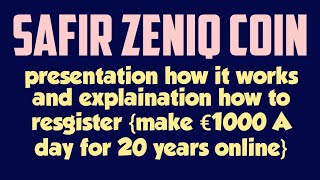 Safir zeniq coinpresentation how it works and explaination how to resgister make money online [upl. by Windsor]