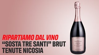 Ripartiamo dal vino “Sosta Tre Santi” Rosato Brut Metodo Classico Millesimato di Tenute Nicosia [upl. by Rephotsirhc42]