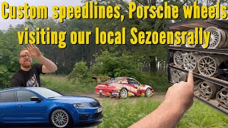 Custom BBS speedlines  Porsche wheels  visiting our local Sezoensrally [upl. by Cecilla]