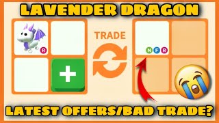 11 NEW OFFERS FOR LAVENDER DRAGON ARE THEY LOSE SO MUCH VALUE NOW😭😭 Rich Servers Adopt me [upl. by Jo-Ann]