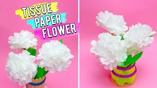 Tissue Paper Flowers  Easy 5 Minutes DIY Paper Craft Ideas [upl. by Walker]