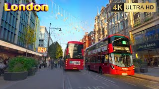 London in October 2024 Oxford Street and Central London Autumn Walk 4K60 [upl. by Nnaeirelav]