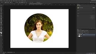 How to Crop a Photo in a Circle Shape using Photoshop CC [upl. by Heigl429]