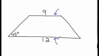 Area of a Trapeziod with some Trigonometry [upl. by Emse595]