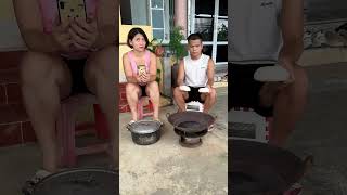 Found a new way to steam dumplings 😂🤣Daily life of a couple couple shorts [upl. by Alded664]