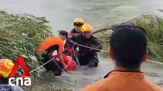 Bodies pulled from vehicles trapped in flooded tunnel in South Korea after heavy rain [upl. by Atinahc]