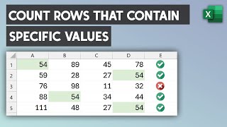 Count number of rows that contain specific values in Excel  Count rows based on a criteria [upl. by Meave]