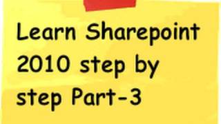 Sharepoint 2010 Tutorial 2 Part 2  Create a simple web portal using sharepoint 2010 end to end [upl. by Nimsaj]