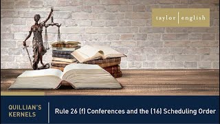 Litigation Fundamentals  Rule 26 f Conferences and the 16 Scheduling Order [upl. by Barnum]