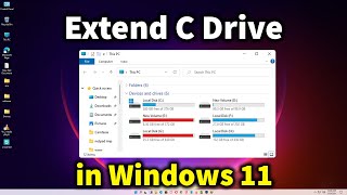 How to Extend C Drive in Windows 11 without Software [upl. by Attegroeg]