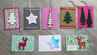 DIY 8 Kerstkaarten met een cadeautje [upl. by Atsirc601]