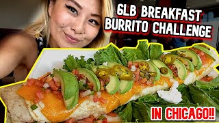 MASSIVE 6LB BREAKFAST BURRITO CHALLENGE AT STACKED IN CHICAGO RainaisCrazy [upl. by Elamor728]