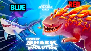 OGGY Eats SHARKS to GROW RED TEAM VS BLUE TEAM  Hungry Shark Evolution [upl. by Alamac]