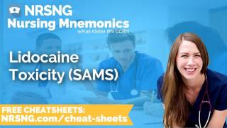 Lidocaine Toxicity SAMS Nursing Mnemonics Nursing School Study Tips [upl. by Rani]