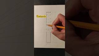 Construction of Column Entasis drawing geometry sketch knowledge tricks shapes shorts [upl. by Dadirac531]