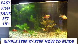 EASY FISH TANK SET UP GUIDE FOR COLD WATER FISH GOLDFISH TANK  HOW TO SET UP AN AQUARIUM FISH TANK [upl. by Ellimac]