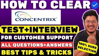 Concentrix Interview Question amp Answer for Customer support😍 Concentrix Test Guide  All Ques amp Ans [upl. by Alaj]