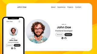 Responsive Portfolio Website From Scratch [upl. by Gustie1]