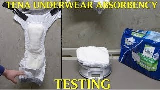 Tena Mens Heavy Protection Underwear Absobency test [upl. by Lisab]