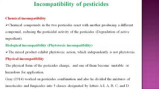 Lecture Phytotoxicity amp compatibility of insecticides [upl. by Ashbaugh988]