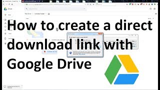 How to create a direct download link from Google Drive [upl. by Kirby]