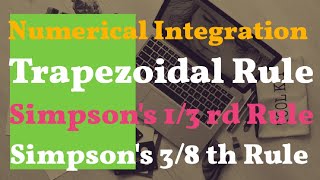 Numerical Integration  Trapezoidal Rule  Simpsons 13 rd Rule  Simpsons 38 th Rule simpsons [upl. by Welby]