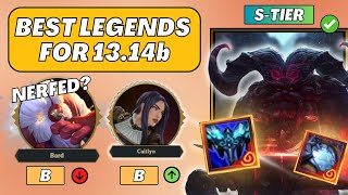 BEST LEGENDS Tier List for Patch 1314b  TFT Set 9 Challenger Guide [upl. by Alphonsa575]