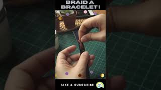 How to make Braided leather Bracelet shorts [upl. by Janie848]