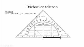 Driehoeken tekenen 1 HAVOVWO amp 1 VWO [upl. by Esimorp]