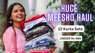 12 Meesho Kurta Sets Under Rs 499  Affordable Dailywear [upl. by Marcel]