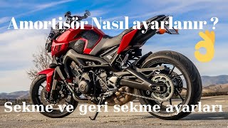 Motosiklet süspansiyon ayarları Yamaha  Mt09 Amortisör ayarları nasıl yapılır  Hayati bilgiler [upl. by Honeywell197]