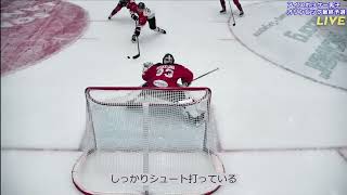 JAPAN22中島選手GOAL・NOR36のTO ‐ アイスホッケー男子 オリンピック最終予選 JAPAN vs NORWAY [upl. by Oicangi358]