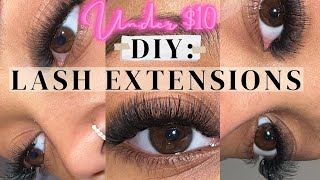 DIY Lash Extensions At Home Wispy Volume Set  Under 10 [upl. by Vadnee593]